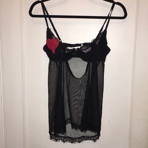 Victoria’s Secret black mesh chemise